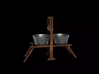  Antique washing machine 3D model