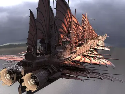 Airship Dragon Emperor 3D model
