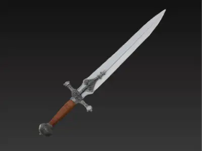 Medieval Infantry Spear  Realistic 3D Model Low-poly 3D model
