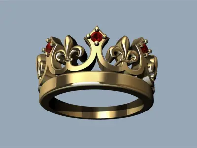 Fleur de Lis - Ring Anillo flor de lis 3D print model