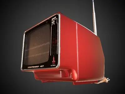 Game ready AR VR Old Russian TV 4k textures Low-poly 3D model