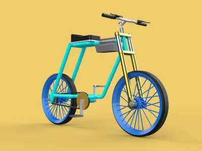 FAT BIKE EBIKE ELECTRIC BICYCLE RETRO 3D model