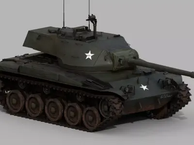 M41 Light Tank Low-poly 3D model