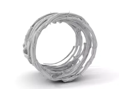 Steel Barbed Wire model pack Low-poly 3D model