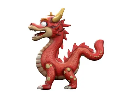 Chinese Dragon Low-poly 3D model
