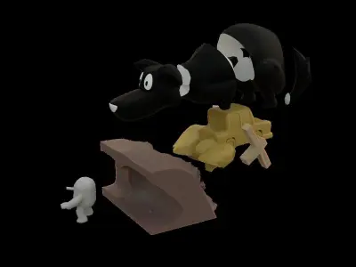 Hilda and the black hound Free 3D print model