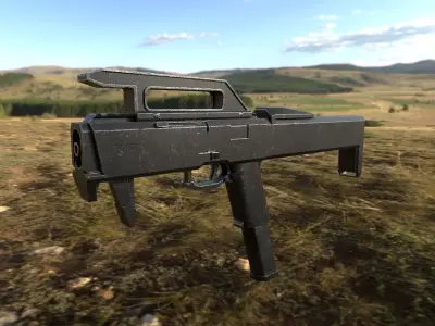 FMG - Submachine Gun Low-poly 3D model