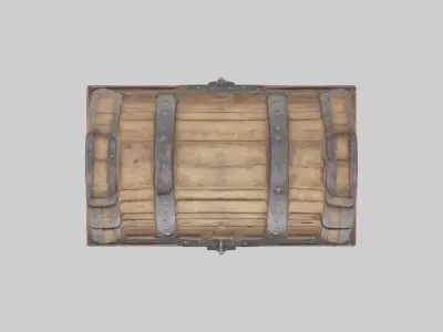 Old Chest Model Low-poly 3D model