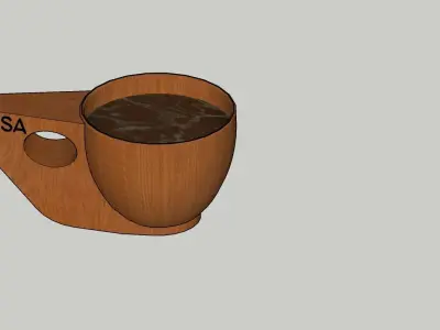 KUKSA wooden pipe 3D model