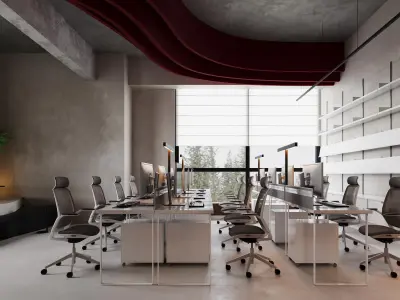 office interior 3D model 11