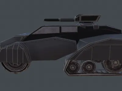 Saber Tank Low-poly 3D model