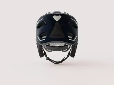 Pedelec Bicycle Helmet - Blue Low-poly 3D model