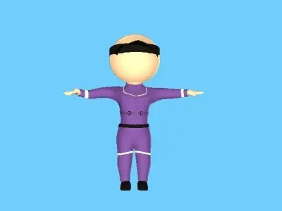 Lowpoly Stickman Carrier 2 Model  Not include Vehicle  Low-poly 3D model