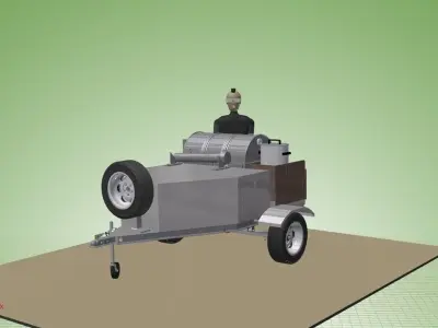 BBQ Smoker-Grill Mobile Free 3D model