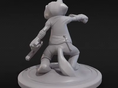 Dangerous raccoon 4 3D print model