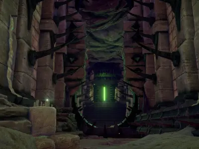 Deadly Ruins -  Modular low poly Unity and Unreal Pack Low-poly 3D model