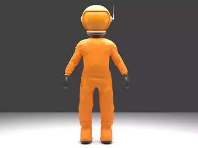 Astronauta con Rig Free 3D model