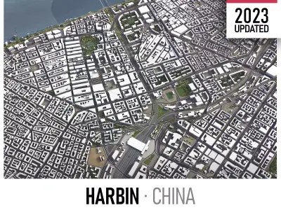 Harbin Low-poly 3D model