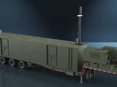 Typhon Battery Operation Center with Antennas Up 3D model