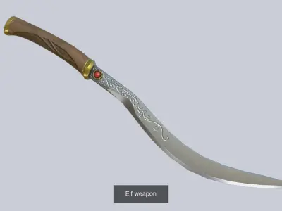 Elf weapon collection 3D Model Pack