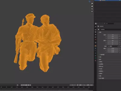 Military sculpture warrior military battle war hero soldier 3D print model 13