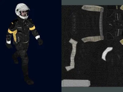 V5  Policeman Low-poly 3D model