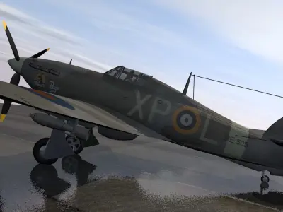 Hawker Hurricane Mk-2b 3D model