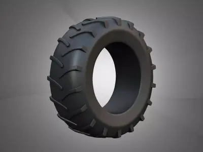  Rear Tire - Combine 1688 3D model