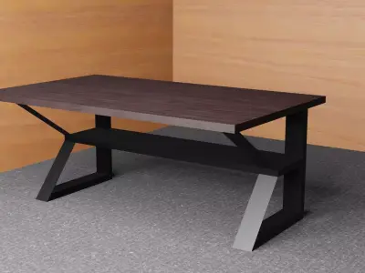 Industrial Elegance Worktable 3D model