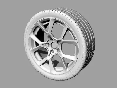 Realistic Car Tire - Michelin Sport Cup 2 3D model