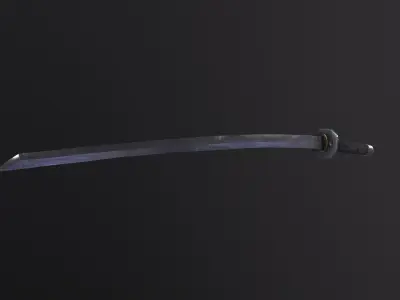 Katana 3D Model Low-poly 3D model purchase