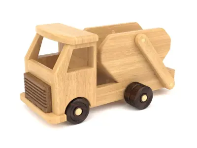 Wooden toy truck 15 3D model