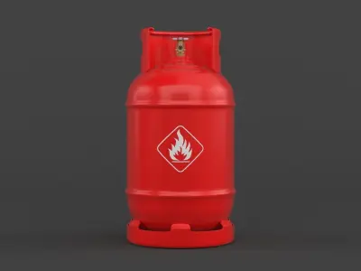 Gas Cylinder 3D model 2