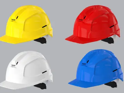 Safety Helmet - uvmap Low-poly 3D model
