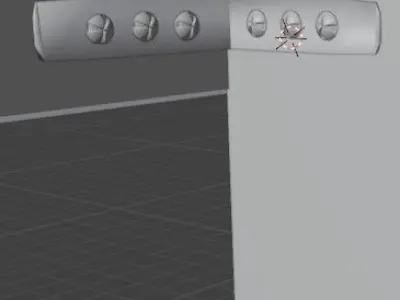 Shelving for warehouse 3D model