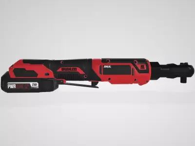 Ratchet Wrench with Battery and PWR JUMP Charger Low-poly 3D model
