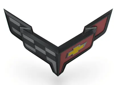 Corvette logo 3D model purchase