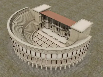 Ancient Rome Buildings Pack 3D model