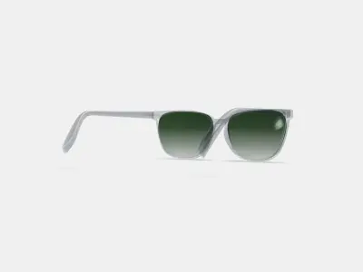 Esme Low Bridge Fit Sunglasses in Crystal 3D model