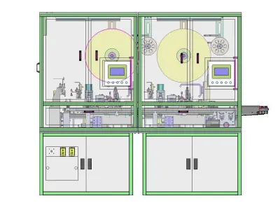 Auto linker bending and cutting machine 3D model