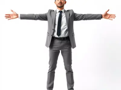 Business Suit Model Pack with PBR Textures Low-poly 3D model