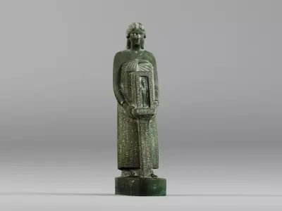 001647 Ancient Egyptian Priest High Detail 3D Scanned Statue 3D print model