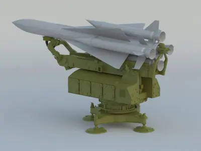 S-200 Missile Angara Vega Dubna SA-5 Gammon 3D model
