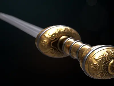 Ancient Roman Sword Low-poly 3D model