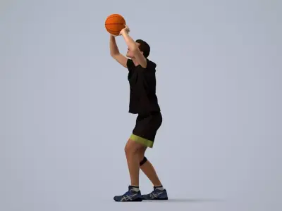 00510Gael009 - Adult Caucasian man standing in athletic wear 3D model