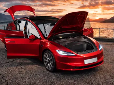 Tesla 3  Low-poly 3D model