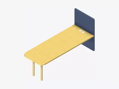 Furniture - Panel - Contemporary - Flame - Sofa Low-poly 3D model