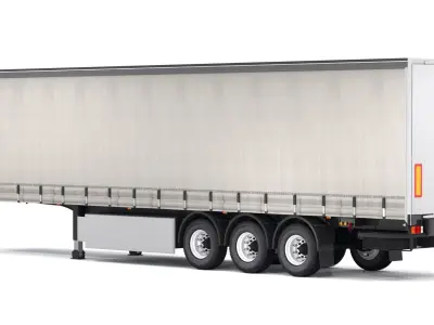 Semi Trailer Curtainsider 3D model
