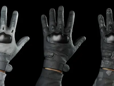 FPS Arms and Gloves Vol1 And Rifle Bonus  Low-poly 3D model