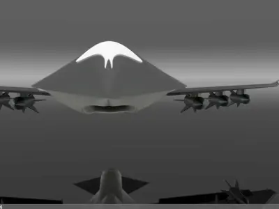fighter war plane 3d 3ds rhino obj 3D model